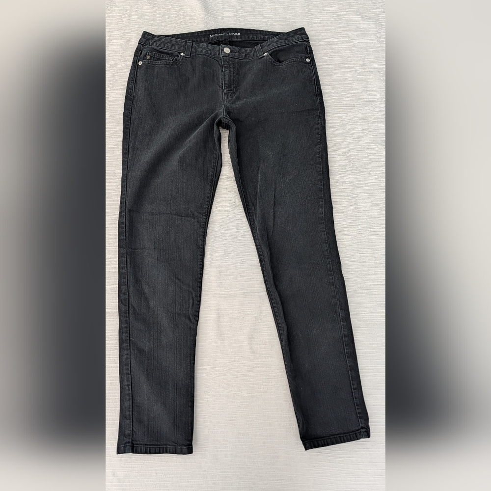 Michael Kors Black Denim Jeans Size 12 - Picture 5 of 13